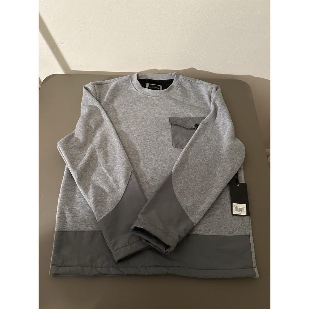 Hudson & Barrow Fleece Long Sleeve Sweater Men's Size Large Heather Grey